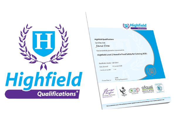 Highfield Qualifications Certificate & Logo Preview