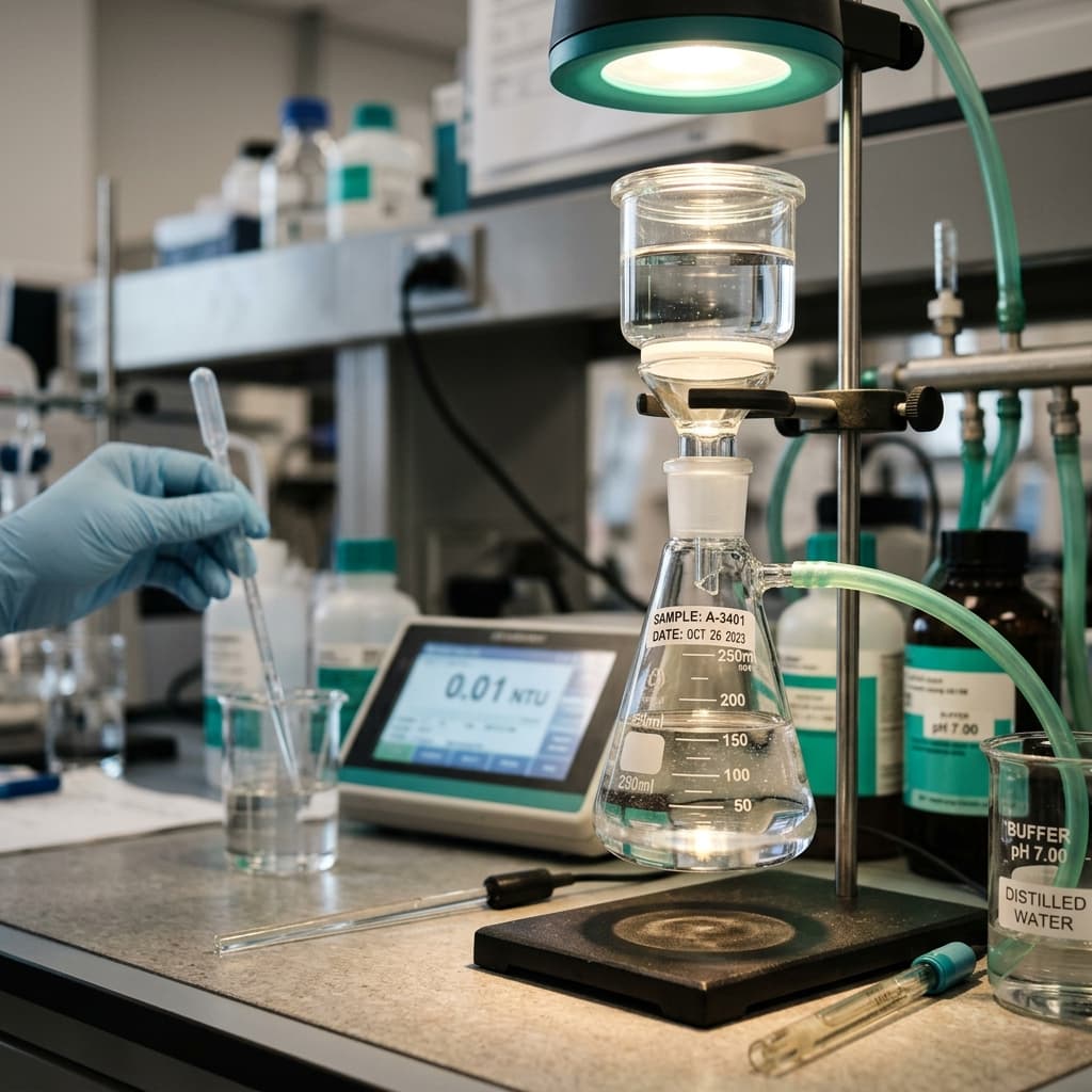Modern Biotech Lab - Advanced Scientific Water Testing Equipment